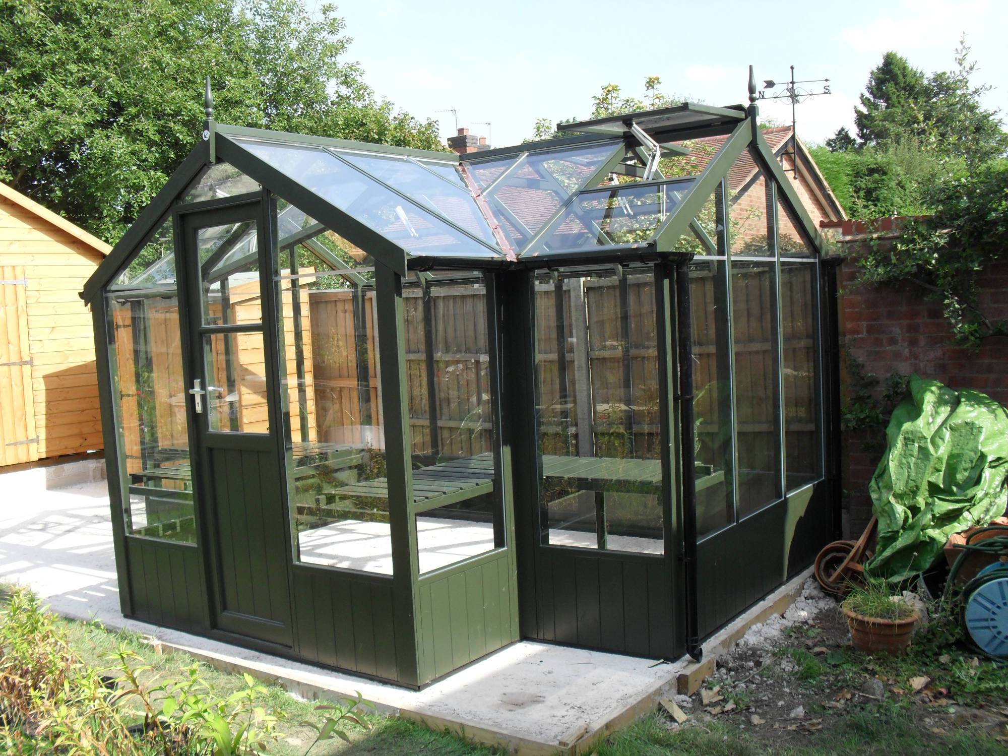 Swallow Cygnet 6x11 T-Shaped Wooden Greenhouse