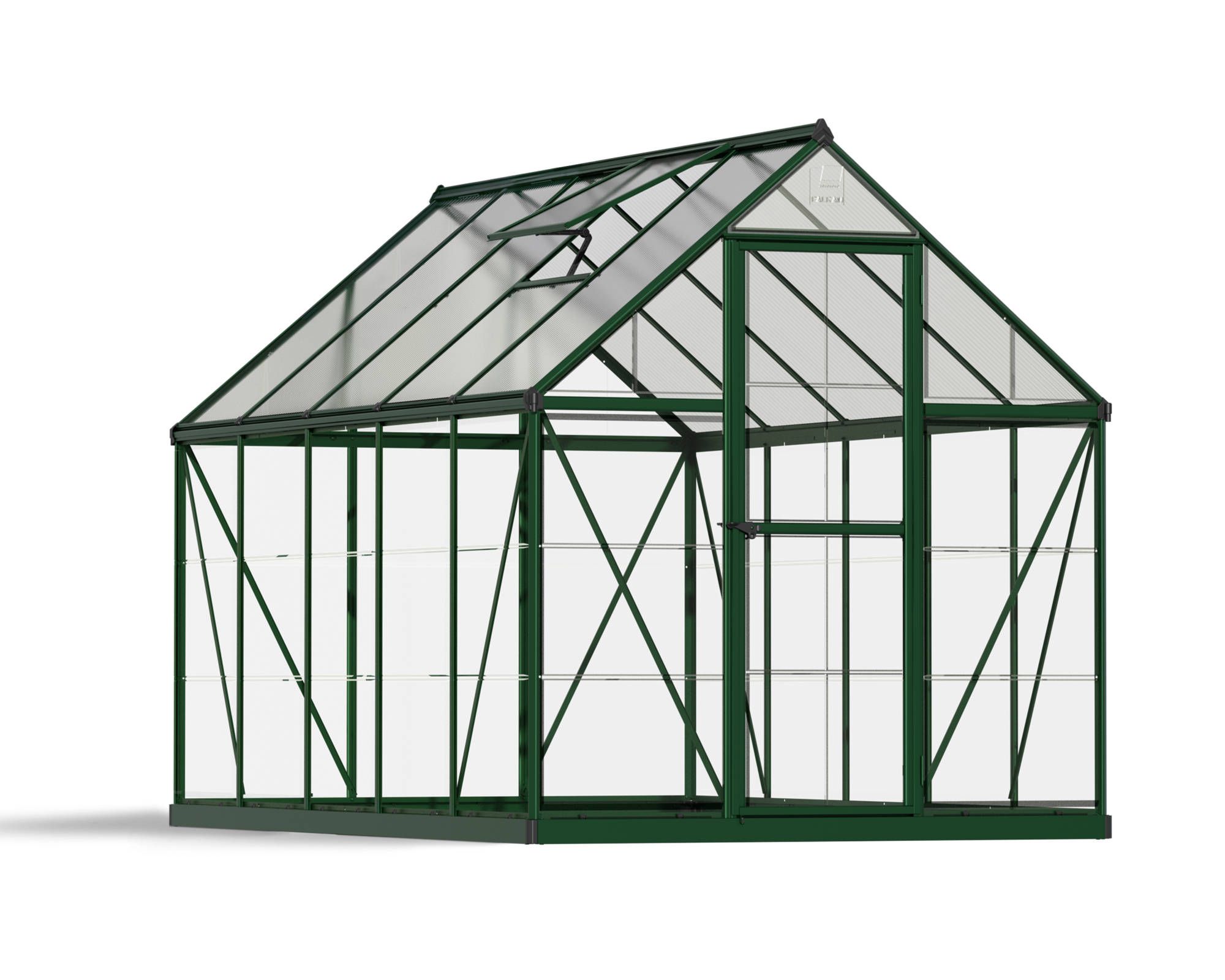 Palram Canopia Hybrid 6x10 Green Polycarbonate Greenhouse