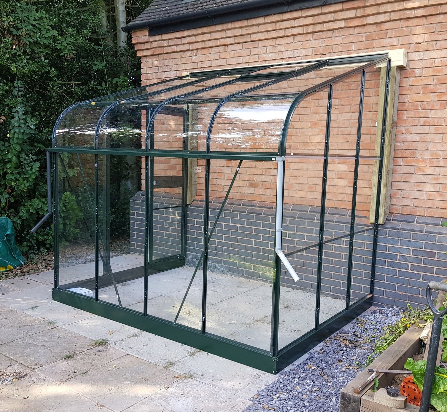 Halls Silverline Green 6x12 Lean to Greenhouse Toughened