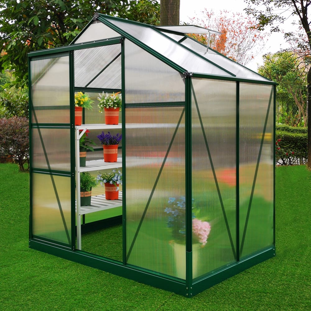 6x4 Green Grow Master Polycarbonate Greenhouse 1115