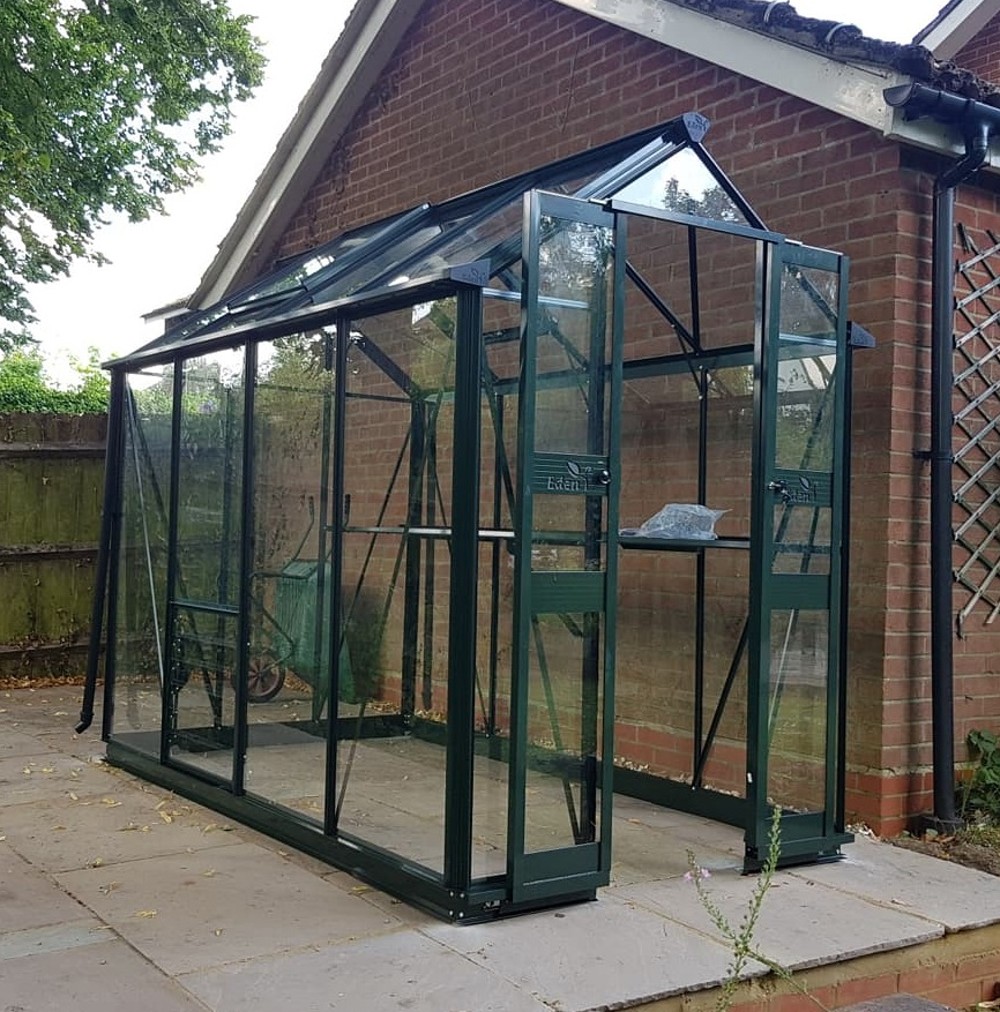 4x4 Green Halls Cotswold Birdlip Greenhouse Toughened