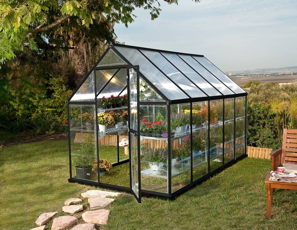 Palram Canopia Hybrid 6x10 Grey Polycarbonate Greenhouse