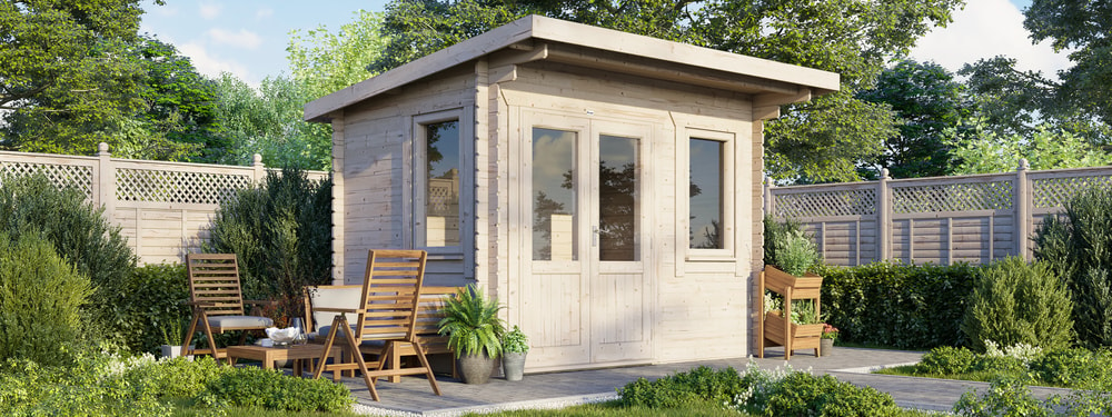 Power 12x8 Pent Log Cabin 28mm | 15% Off SALE