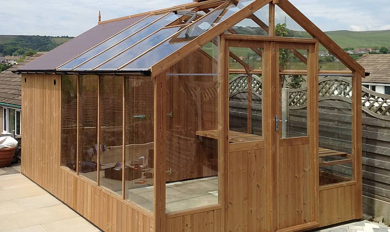 Swallow Raven 8x4 Greenhouse + 4ft Shed Combination