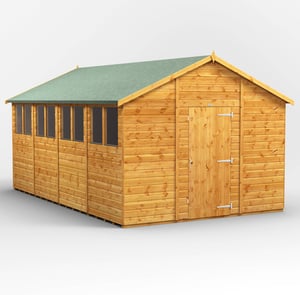 Power 16x10 Apex Wooden Shed