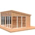 Palmako Nova 3.9m x 5m Pent Log Cabin Brown Dip