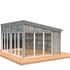 Palmako Nova 3.9m x 5m Pent Log Cabin Grey Dip