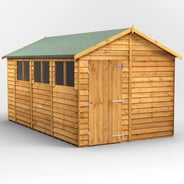 Power 14x8 Overlap Apex Wooden Shed