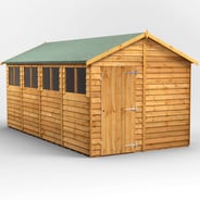 Power 16x8 Overlap Apex Wooden Shed