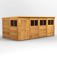 Power 16x8 Overlap Pent Wooden Shed