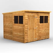 Power 8x8 Overlap Pent Wooden Shed