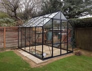 Vitavia 8x10 Black Phoenix 8300 Greenhouse - Horticultural Glass