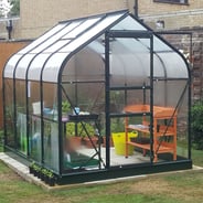 Halls Supreme Green 8x6 Greenhouse - Horticultural Glazing