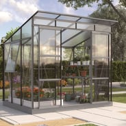 8x6 Grey Vitavia Freya 5900 Greenhouse