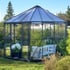 Anthracite Grey Halls Atrium Hexagonal Greenhouse