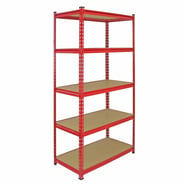 Bulldog 90cm x 45cm 5 Tier Shelving in Red