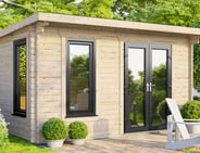 Power 14x10 Pent Log Cabin 44mm