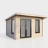 Power 12x8 Pent Log Cabin Left Hand Door