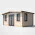 Power 10x16 Chalet Log Cabin Door Centre