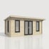 Power 20x10 Pent Log Cabin Double Doors