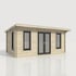 Power 20x12 Pent Log Cabin Double Doors