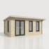 Power 20x12 Pent Log Cabin Left Doors