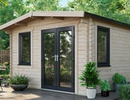 Power 10x12 Chalet Log Cabin 44mm