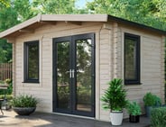 Power 8x12 Chalet Log Cabin 44mm