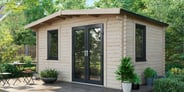 Power 10x14 Chalet Log Cabin 44mm