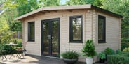 Power 10x16 Chalet Log Cabin 44mm