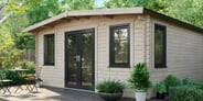 Power 16x16 Chalet Log Cabin 44mm