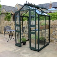 4x4 Green Halls Cotswold Birdlip Greenhouse - Toughened Glass