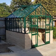 Elite Thyme 8x8 Dwarf Wall Greenhouse - Toughened Glazing