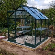 Vitavia 6x4 Green Apollo 2500 Greenhouse - Toughened Glass