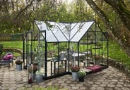 Halls Garden Room Greenhouse Black