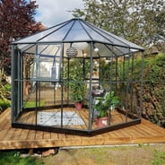 Halls Atrium Grey Hexagonal Greenhouse