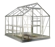 8x6 Halls Popular Greenhouse - Toughened Glass