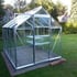 Halls Popular Silver 8x6 Greenhouse with Toughened Glass and Staging