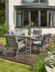 Handpicked Titchwell 4 Seat Outdoor Dining Set in Grey