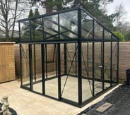 8x10 Janssens Modern Pent Roof Greenhouse