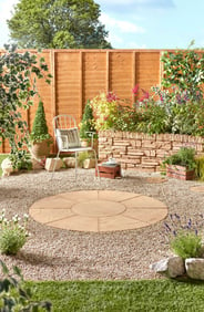 Abbey 2.4m Round Paving Kit in York Gold