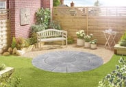 Abbey 2.4m Round Paving Kit in Graphite