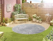 Abbey 2.4m Round Paving Kit in Graphite