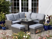 Lichfield Campania Casual Square Rattan Sofa Set with Adjustable Table