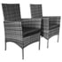 Lichfield Jardí Rattan Bistro Set Grey Black Cushions