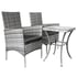 Lichfield Jardí Rattan Bistro Set in Light Grey with Table