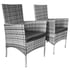 Lichfield Jardí Rattan Bistro Set Light Grey Black Cushions