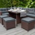 Lichfield 9 Seat Rattan Corner Suite in Brown