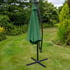 Lichfield Green Cantilever Parasol with LEDs