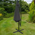 Lichfield Grey Cantilever Parasol with LEDs